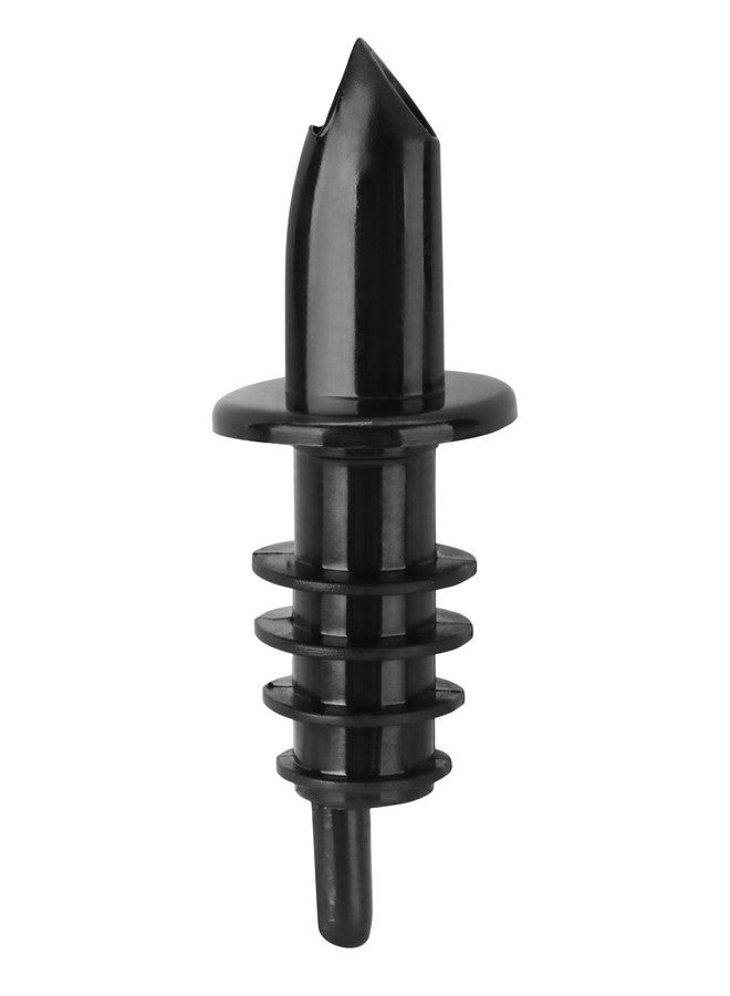 New Star Foodservice 48476 Plastic Liquor Free Flow Pourer Stopper, Black, Set of 6 - Image 3