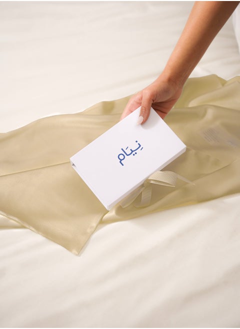 Neyam 100% Natural Mulberry Silk Pillow Case (1pc), Ideal for Skin and Hair Care. Soft and Cool Texture, Size 48.5 x 71 cm. Available in Multiple Colors.