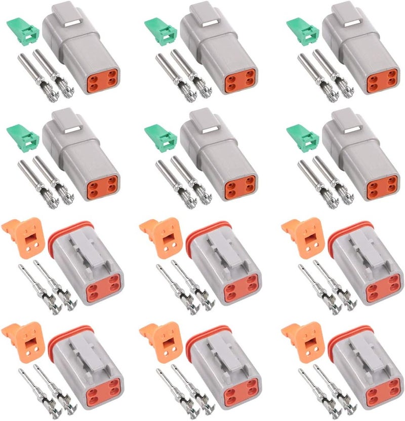 Glarks مجموعة موصلات الأسلاك الكهربائية المقاومة للماء من غلاركس 54 قطعة 4 دبابيس - Image 1