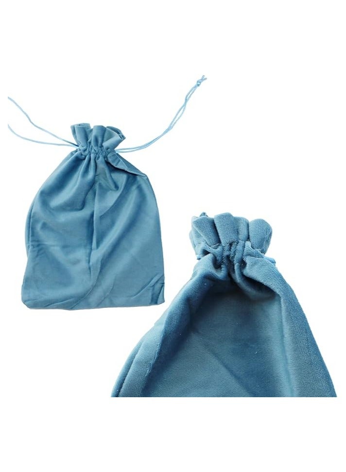 PARTY FUN Jute Pouch Bag 15x21 cm 12 Pcs/Packet Premium Quality Blue Jute Bags Eco-Friendly Reusable Pouches for Gifts Party Favors Jewelry Storage and More Stylish and Durable - Image 2