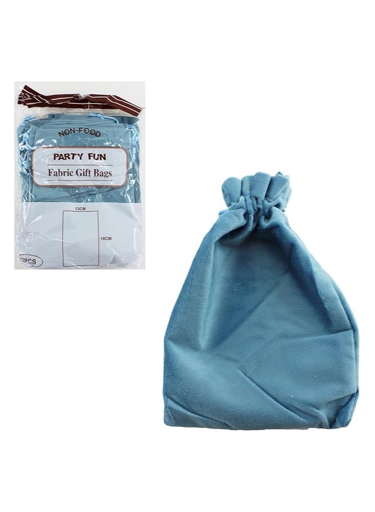 PARTY FUN Jute Pouch Bag 15x21 cm 12 Pcs/Packet Premium Quality Blue Jute Bags Eco-Friendly Reusable Pouches for Gifts Party Favors Jewelry Storage and More Stylish and Durable - Image 3
