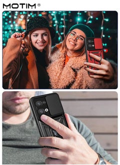 موتيم حافظة Oppo Reno 8 Pro المدرعة مع غطاء كاميرا منزلق، غطاء حماية للهاتف ل Oppo Reno 8 Pro مع حامل مغناطيسي للسيارة، مسند حماية من الدرجة الثقيلة MLT  - Image 3