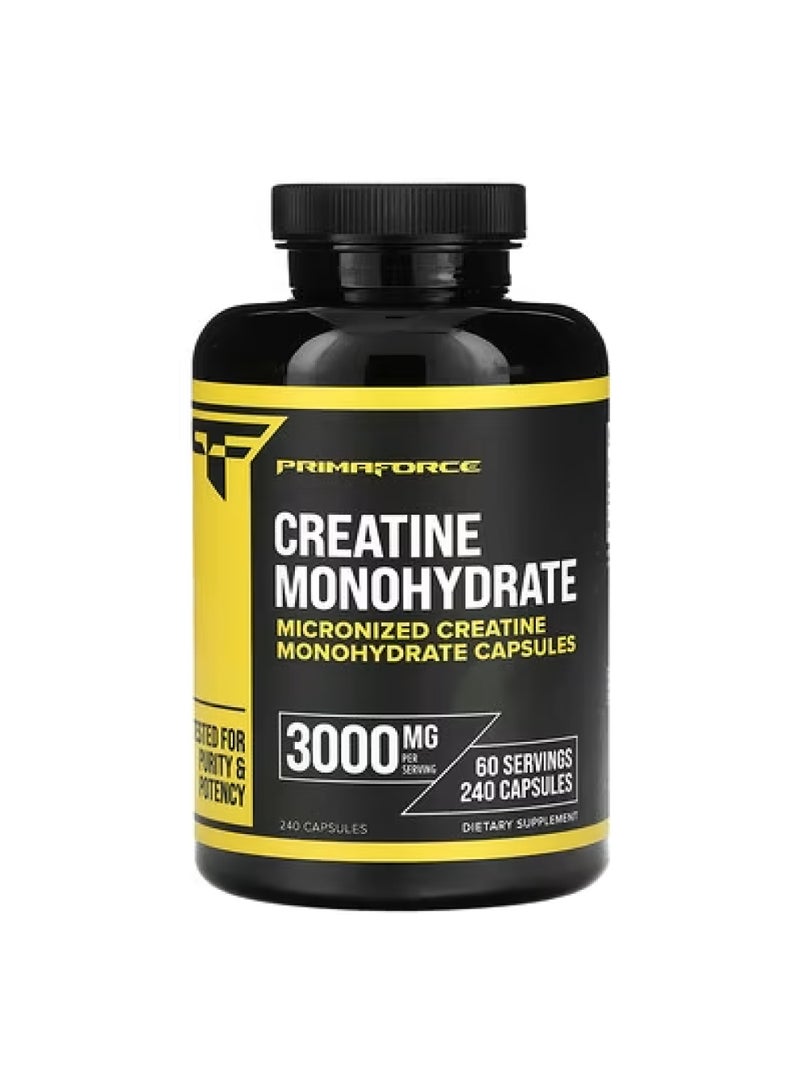 Primaforce Creatine Monohydrate, 240 Capsules (750 mg per Capsule)