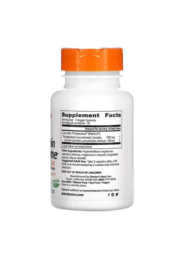 دكتورز بست Curcumin Phytosome with Meriva 500 mg 60 Veggie Caps - Image 2