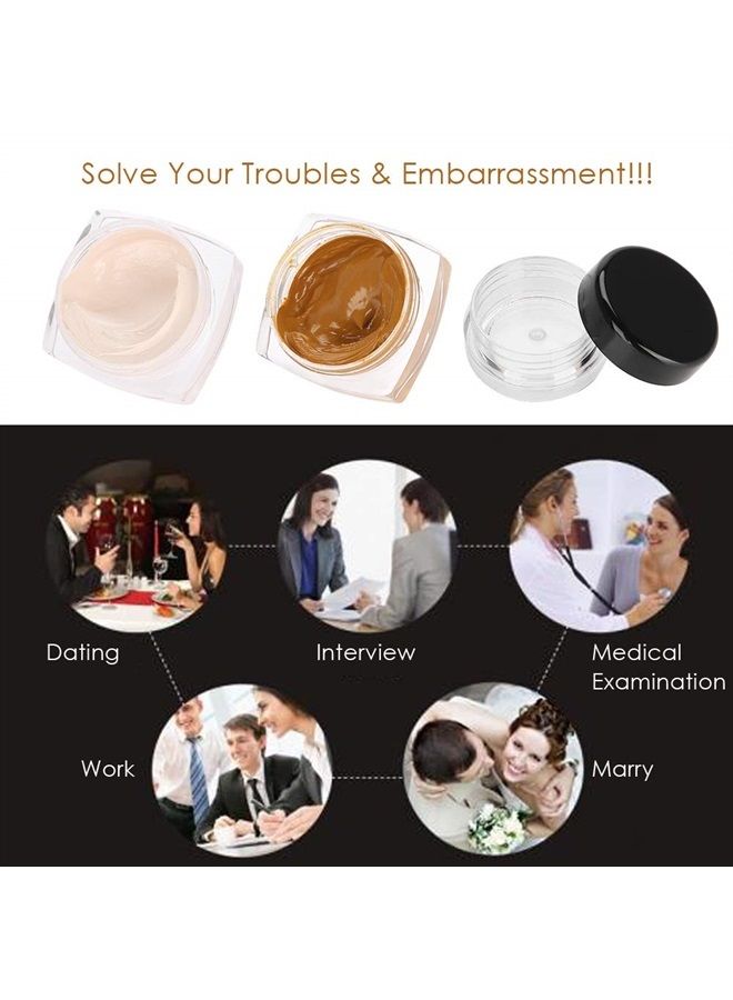 Sonew Upgrade Professional Scar Tattoo Concealer Hiding Spots Makeup Cover Cream Set Birthmarks Cover Cream Waterproof Concealer Set for Cover Tattoo Scar Birthmarks - Image 2