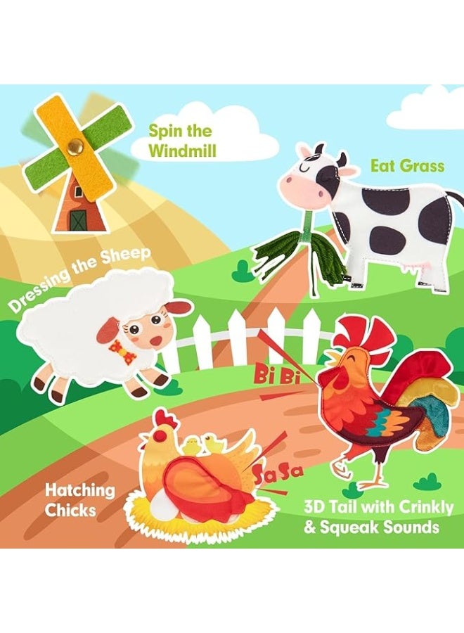 general Montessori Busy Book for Toddlers 20 in 1 Quiet Activity Book with Life Skills Cognition Sorting Kids DIY Felt Quiet Book Preschool Learning Education Toys - Image 4