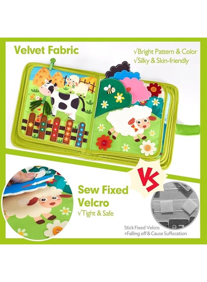 general Montessori Busy Book for Toddlers 20 in 1 Quiet Activity Book with Life Skills Cognition Sorting Kids DIY Felt Quiet Book Preschool Learning Education Toys - Image 3