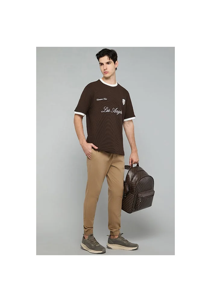 أر أند بي Solid Jogger Pants with Drawstring Waist
