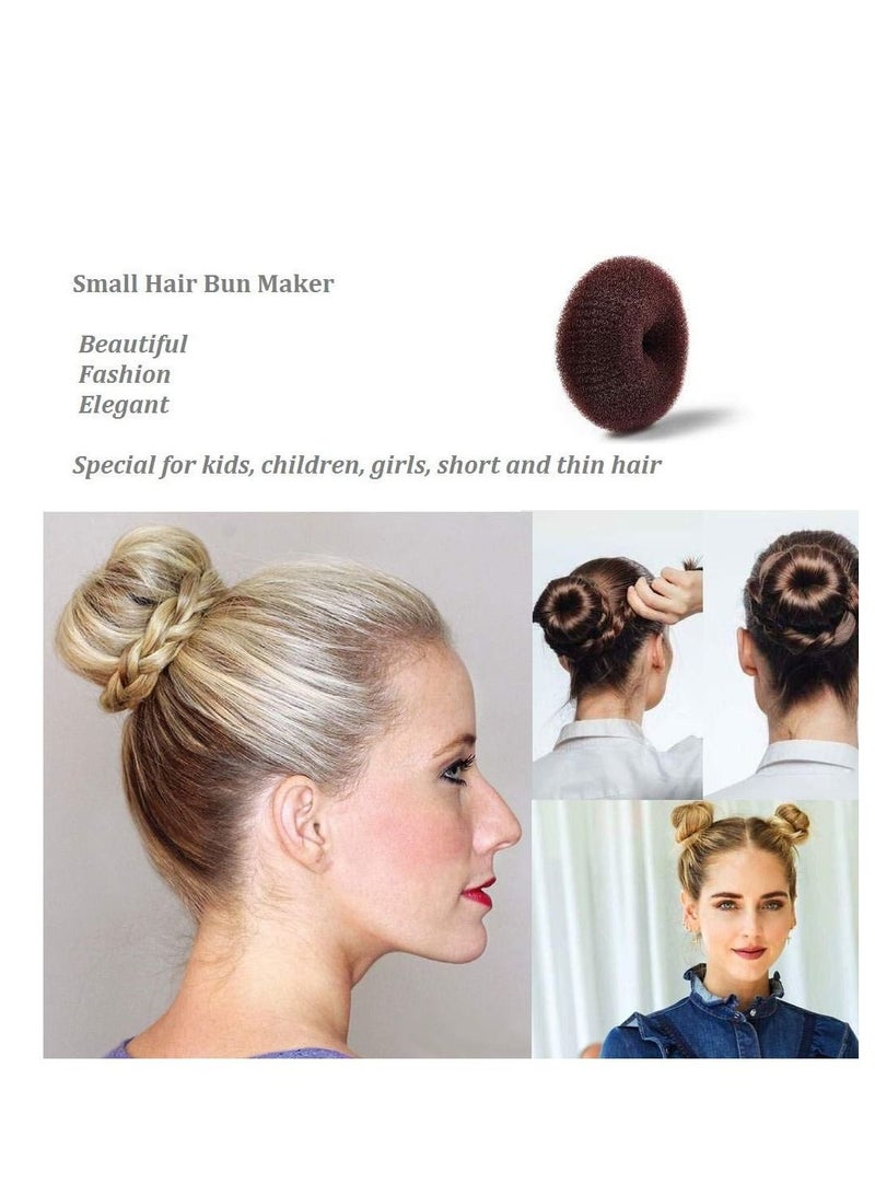 SYOSI Donut Extra Small Hair Bun Maker for Kids, 6 PCS Chignon Hair Donut Sock Bun Form for Girls, Mini Hair Doughnut Shaper for Short and Thin Hair - Image 3