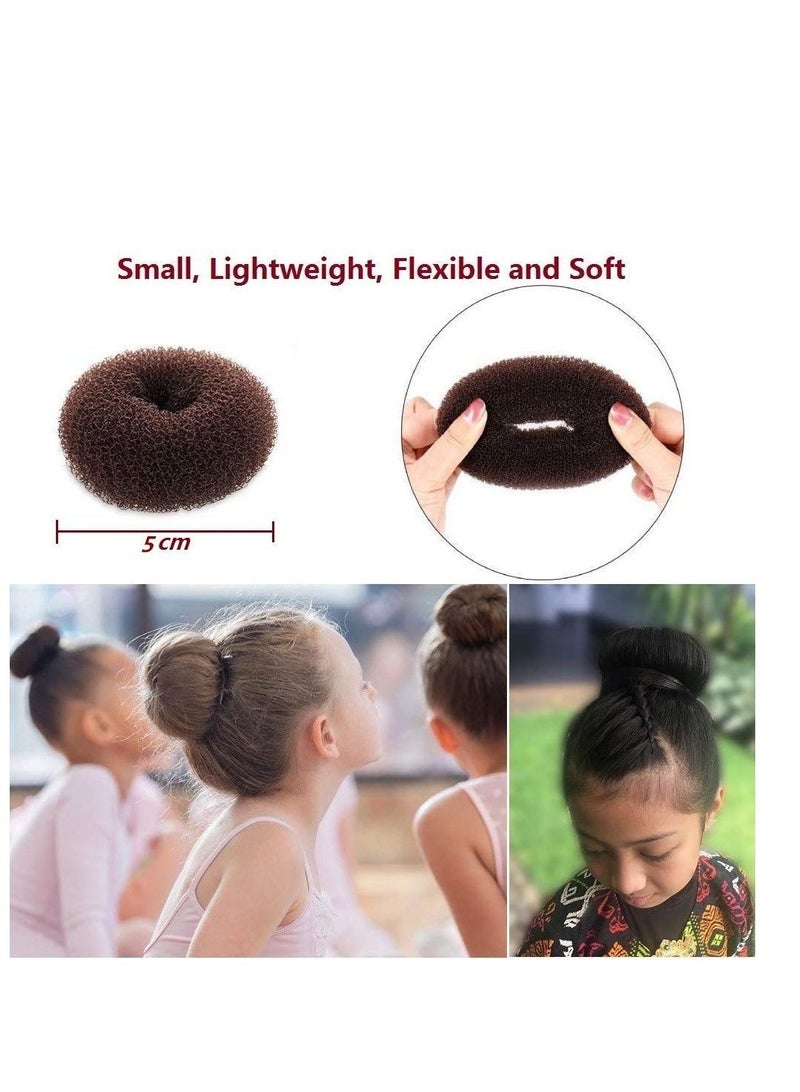 SYOSI Donut Extra Small Hair Bun Maker for Kids, 6 PCS Chignon Hair Donut Sock Bun Form for Girls, Mini Hair Doughnut Shaper for Short and Thin Hair - Image 4