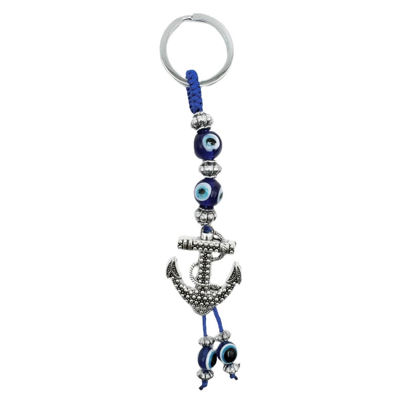 Buko Feng Shui Lucky Eye Keychain Helps With Good Luck And Protection From Evil Spirit Comes With Blue Charms And Beads (BLUEGEM_ANCHOR) - Image 4
