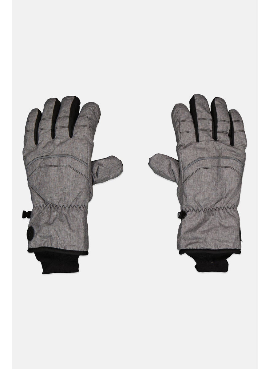 Canada Weather Gear - Men 1 Pair Brand Logo Ski Gloves, Grey - Image 1