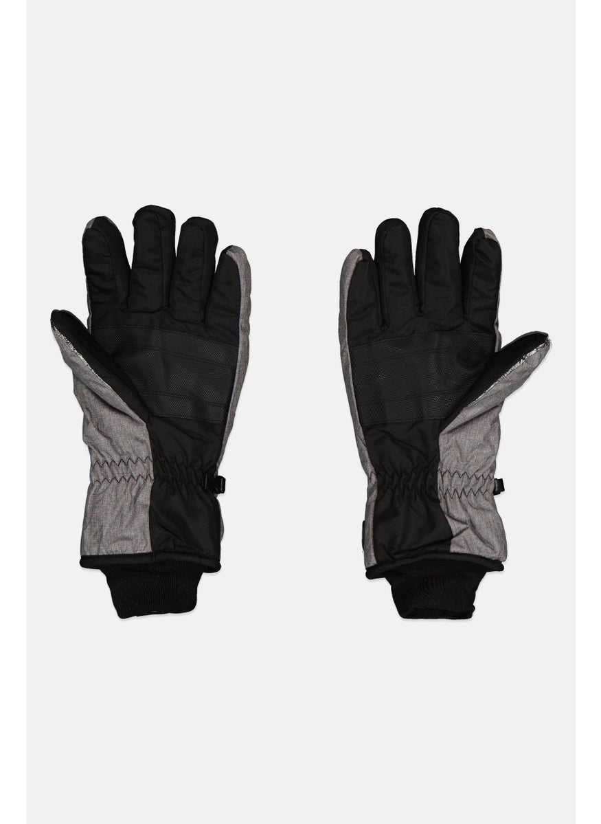 Canada Weather Gear - Men 1 Pair Brand Logo Ski Gloves, Grey - Image 1