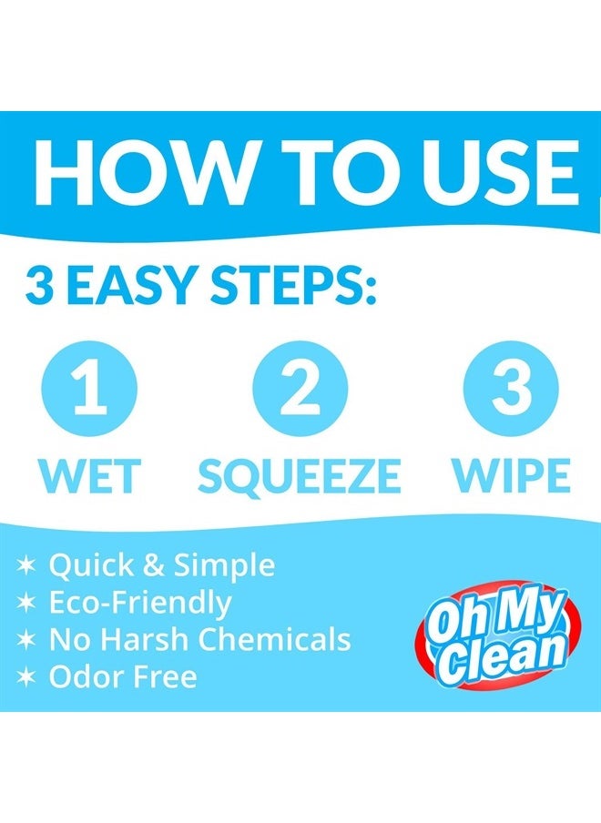Oh My Clean - (25 Pack) Extra Durable Eraser Sponge - Extra Thick, Long Lasting, Premium Melamine Sponges in Bulk - Multi-Purpose Power Scrubber - Bathroom, Kitchen, Floor, Bathtub, Toilet, Baseboard, Wall Cleaner - Image 1