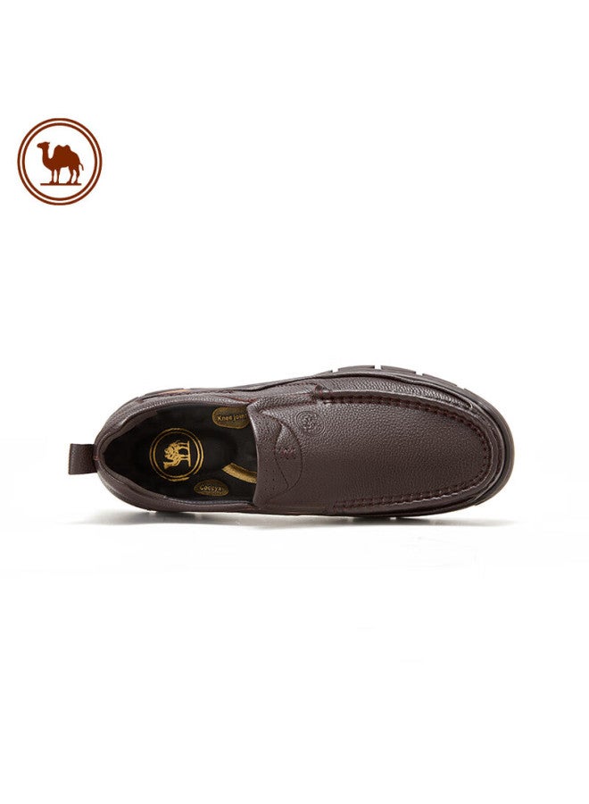 CAMELJEANS Camel Men's Business Casual Leather Loafers Soft Leather Soft Sole Classic Men's Shoes P13a211016 Brown 44 - Image 2