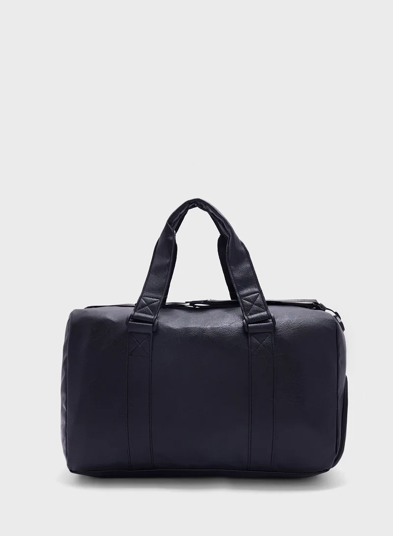 Seventy Five Men's Faux Leather Duffle Bag