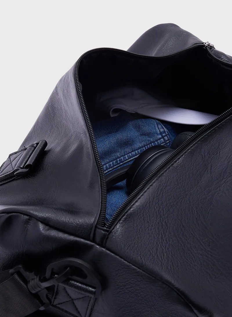 Seventy Five Men's Faux Leather Duffle Bag
