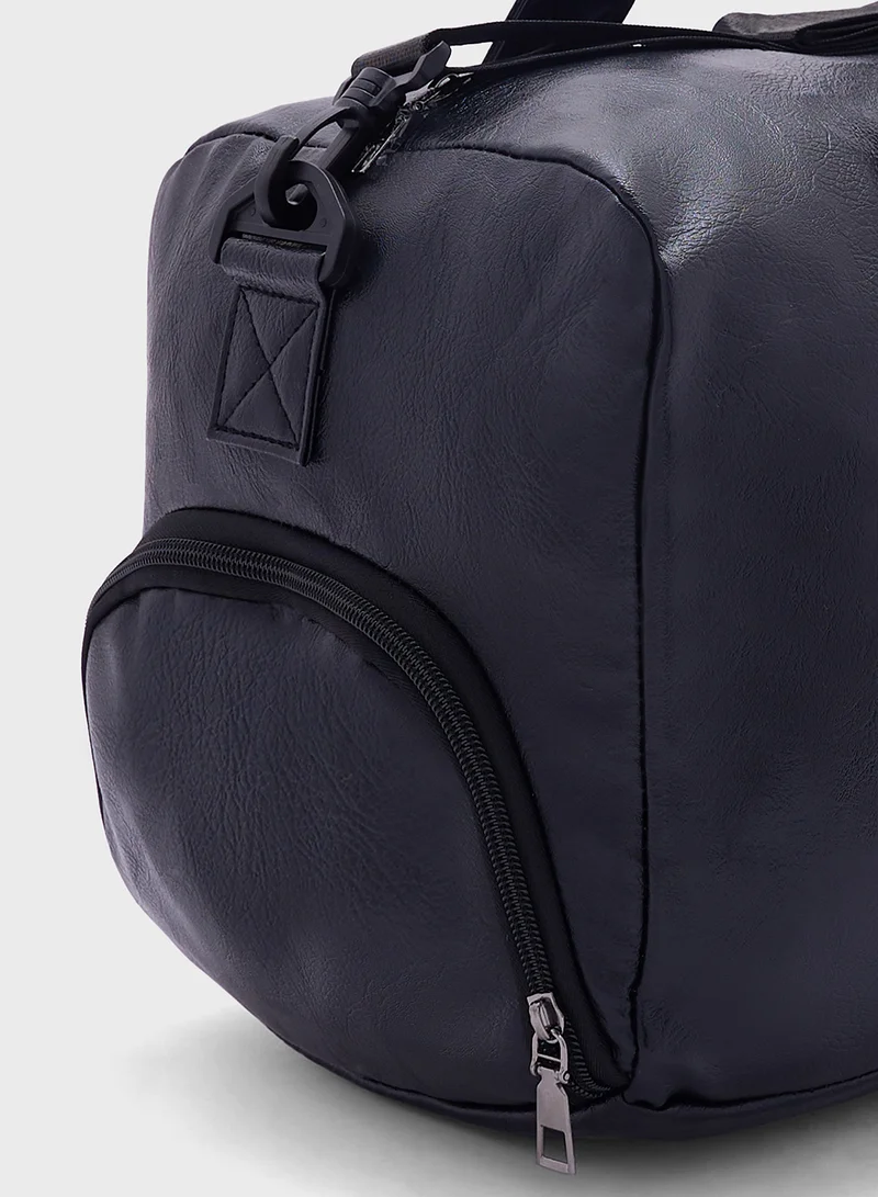 Seventy Five Men's Faux Leather Duffle Bag