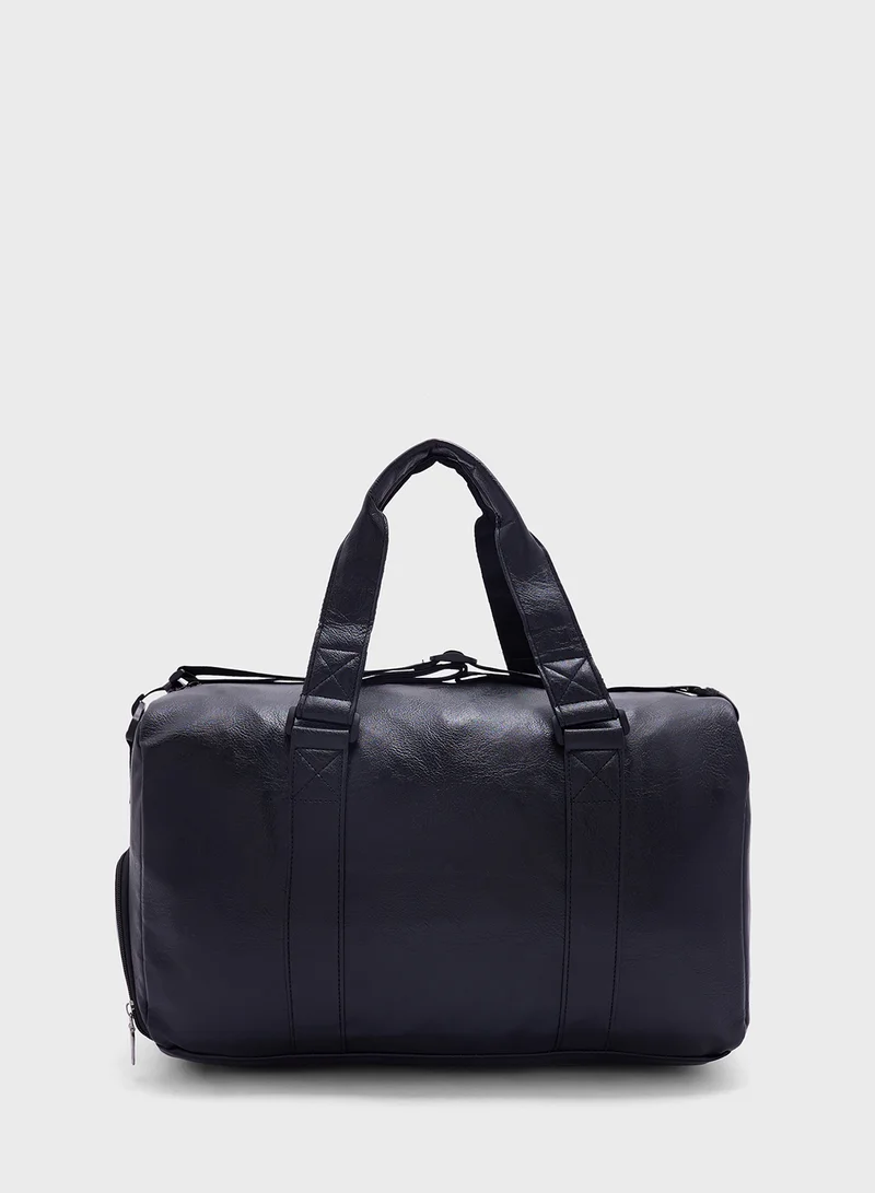 Seventy Five Men's Faux Leather Duffle Bag