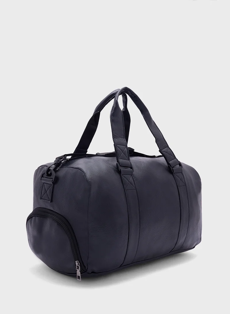 Seventy Five Men's Faux Leather Duffle Bag