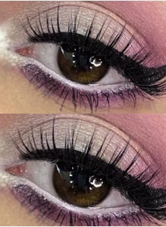 Unibling Moon light Yearly Colored Contact Lenses, Unisex Cosmetic Contact Lenses, Enlargement Collection, Light Brown, With Case  - Image 4