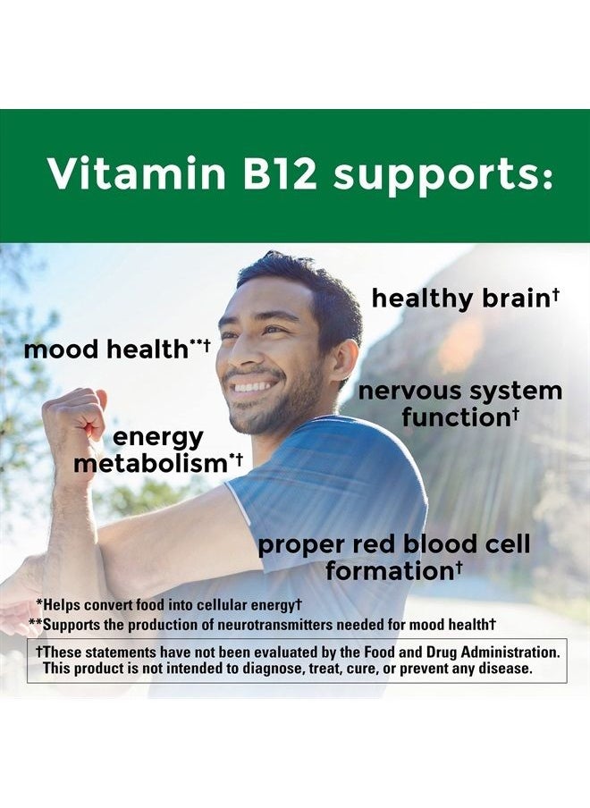Nature Made - Vitamin B12 1000 mcg, Easy to Take Sublingual B12 for Energy Metabolism Support, 50 Sugar Free Fast Dissolve Tablets, 50 Day Supply - Image 1