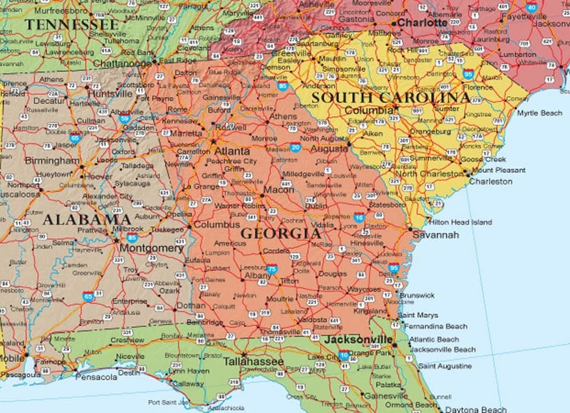 24x36 United States, USA Classic Elite Wall Map Mural Poster (Paper Folded) - Image 2