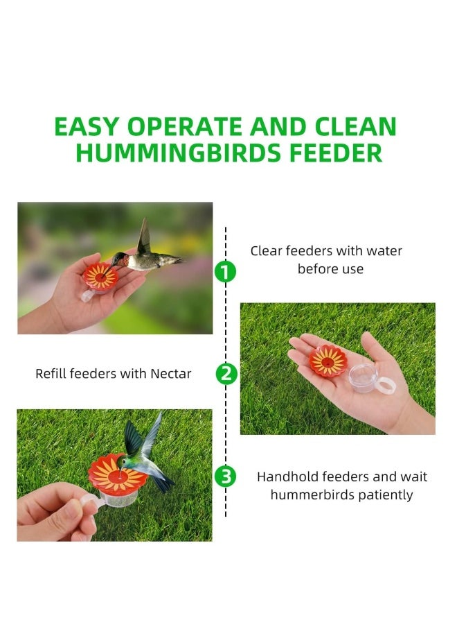 Generic - Window Hummingbird Feeder, Portable Handheld Feeders for Hummingbird, 4 Individual Feeders, 1 Strong Suction Cup, 1 Mount Base, Hummingbird Feeders for Outdoors - Image 1