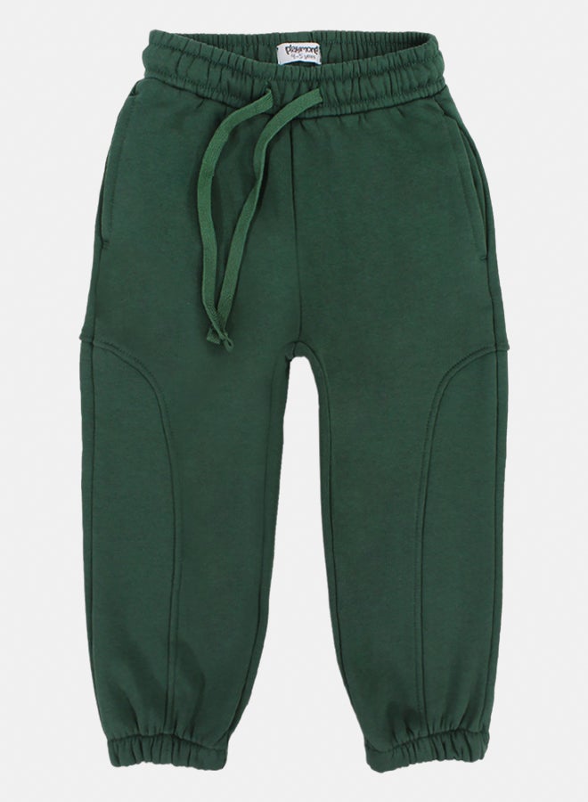 playmore Boys Cotton Sweatpants – Olive - Image 1