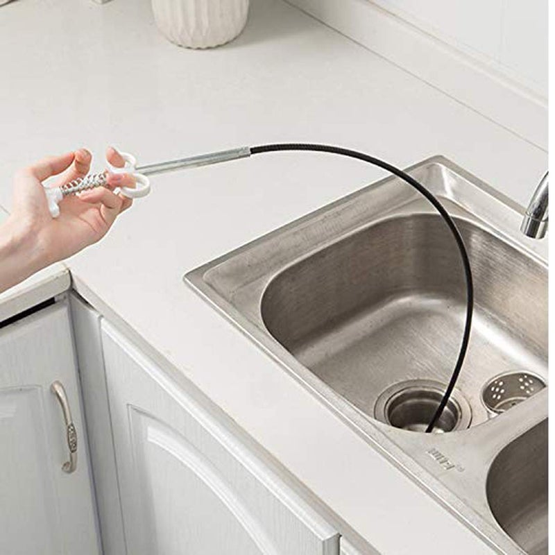 Crispy ™ Sink Cleaning Hook Sewer, Spring Cleaner Hair Dredging Tool (0.6 m, 24 cm) - Image 4