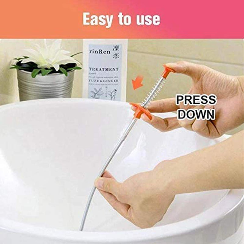 Crispy ™ Sink Cleaning Hook Sewer, Spring Cleaner Hair Dredging Tool (0.6 m, 24 cm) - Image 5