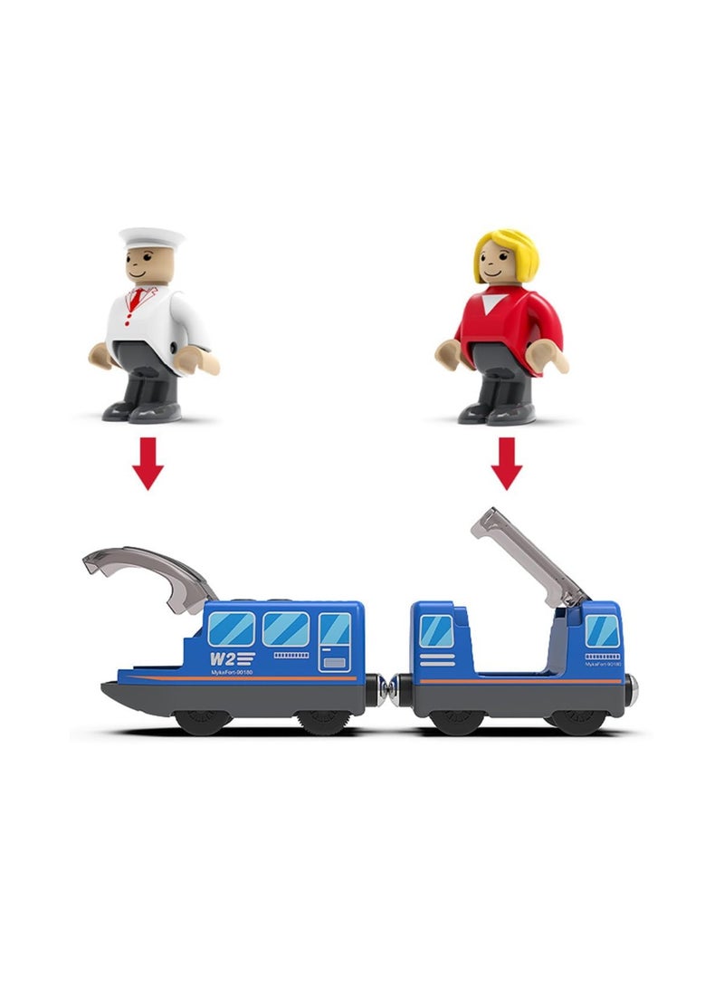 Battery Operated Train, Magnetic Connection, Powerful Engine Train Compatible with Thomas, Brio, Chuggington, Toddler Toy, Inspire Children's Creativity, Spatial Logical Thinking Skills - Image 2