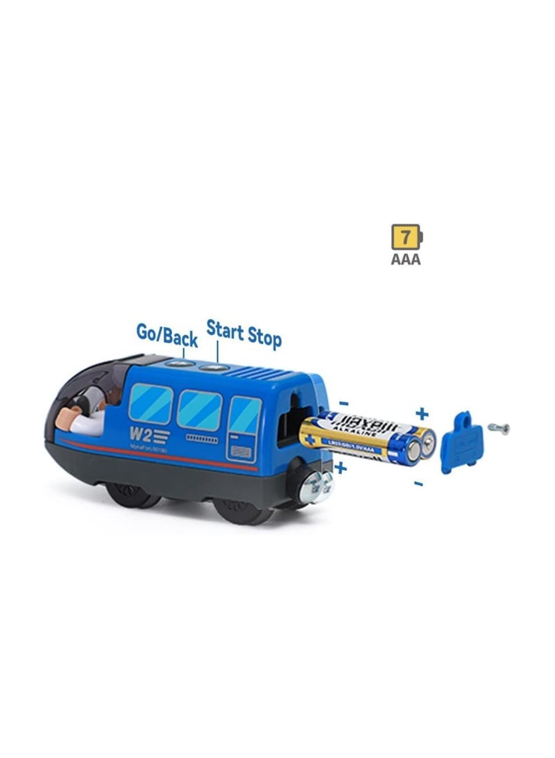 Battery Operated Train, Magnetic Connection, Powerful Engine Train Compatible with Thomas, Brio, Chuggington, Toddler Toy, Inspire Children's Creativity, Spatial Logical Thinking Skills - Image 3