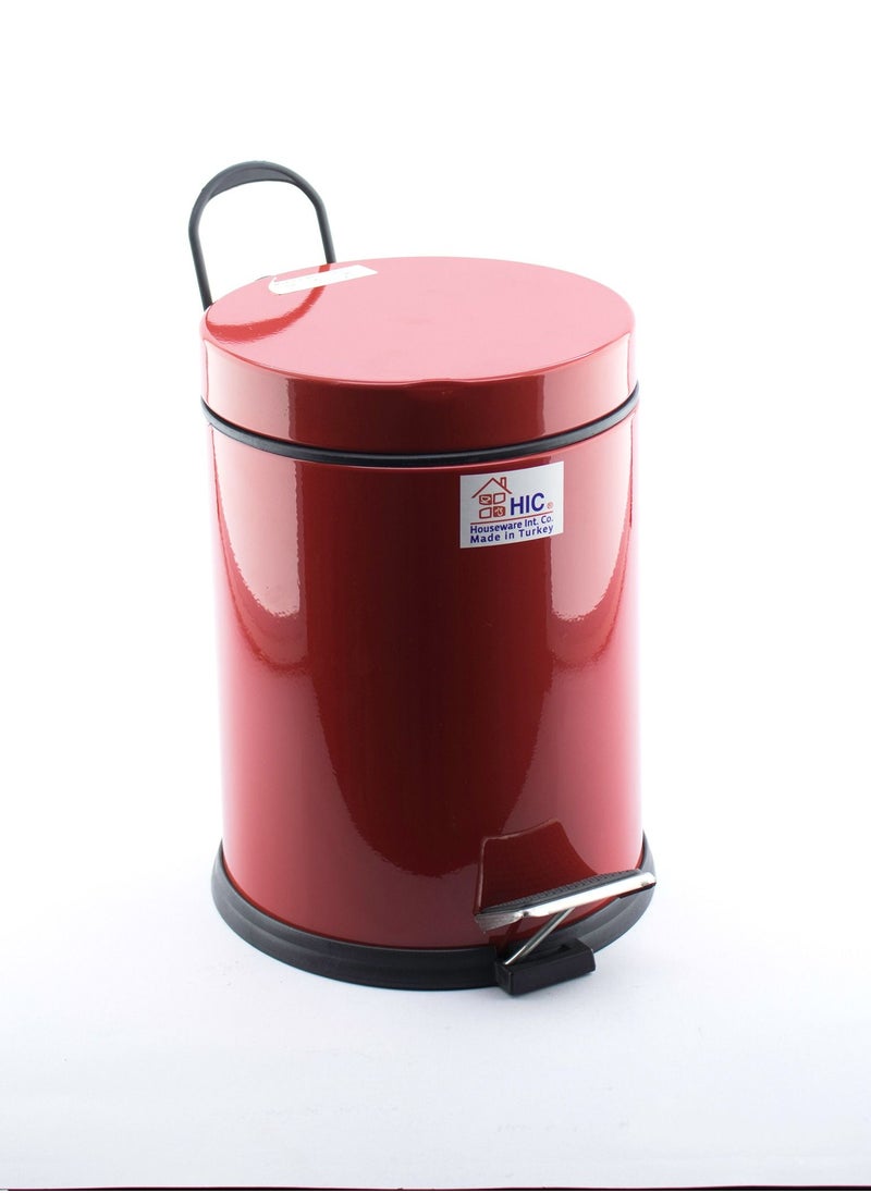 Hic Wastebasket steel red color 3 liters 