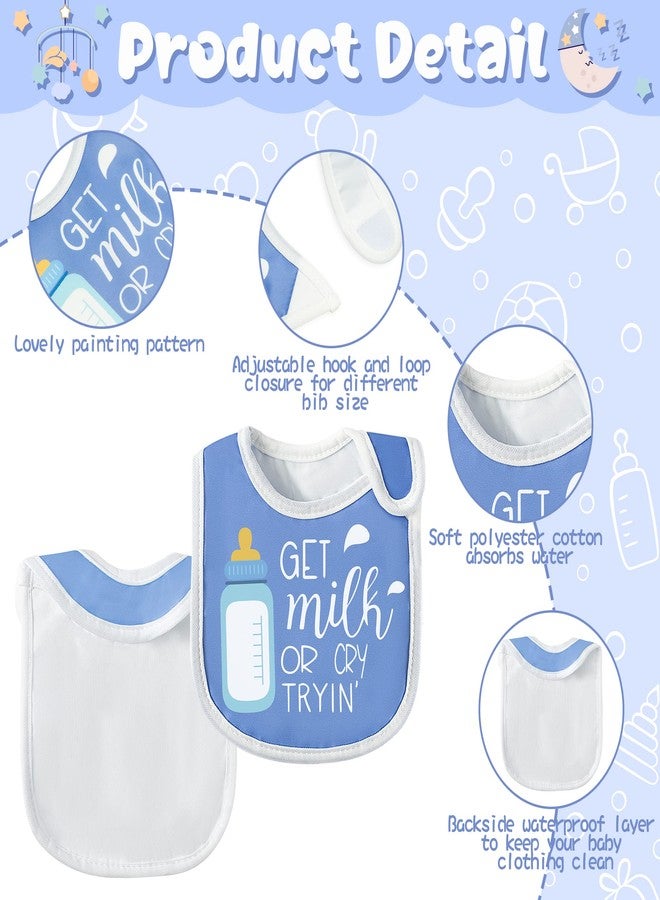 2ooya 7Pcs Cotton Waterproof Baby Bibs Adjustable Hook Loop Closure Infant Bib Unisex Colorful Newborn Babies Food Bibs for Teething Drooling Feeding Eating （6-12 Months） - Image 3