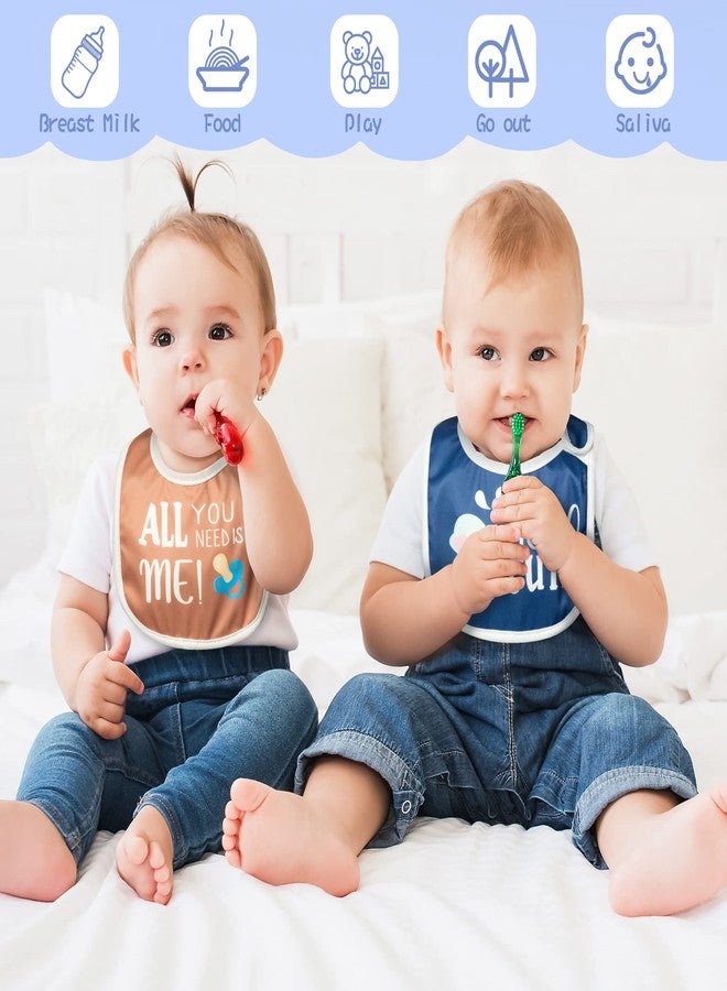 2ooya 7Pcs Cotton Waterproof Baby Bibs Adjustable Hook Loop Closure Infant Bib Unisex Colorful Newborn Babies Food Bibs for Teething Drooling Feeding Eating （6-12 Months） - Image 5