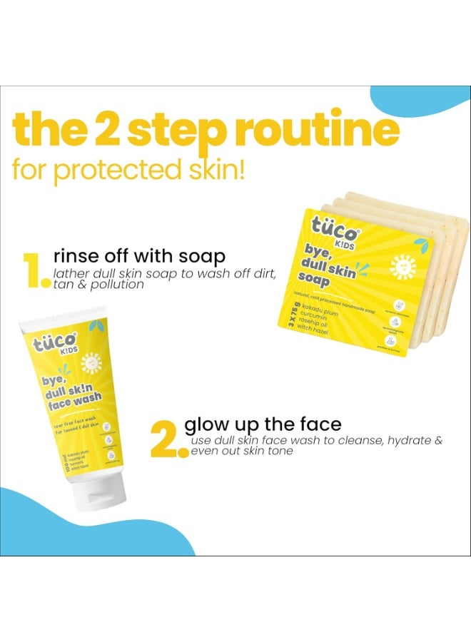 Tuco Kids Handmade Soap (75gx3) & Face Wash (100ml), Everyday Use for Ages 3+ Kids, Paraben & Sulphate Free - (Pack of 4) - Image 2