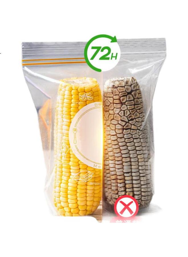 Taili Food Storage Bags, Sealing Bags, Double-ribbed Airtight Bags, Thickened Food-grade Pe Resealable Bags, 20 Large Size - Image 1