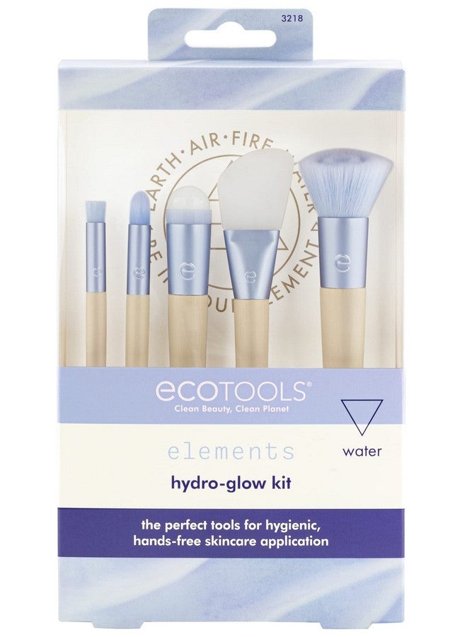 Ecotools Elements Limited Edition Hydroflow Skincare & Makeup Application Brush Kit 5 Piece Brush Set Blue - Image 1