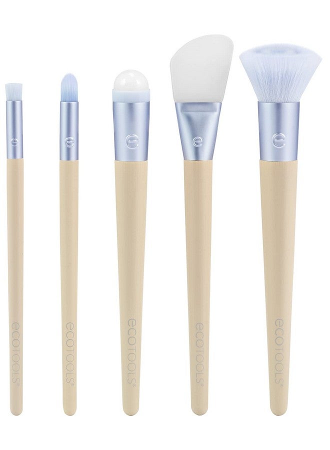 Ecotools Elements Limited Edition Hydroflow Skincare & Makeup Application Brush Kit 5 Piece Brush Set Blue - Image 2