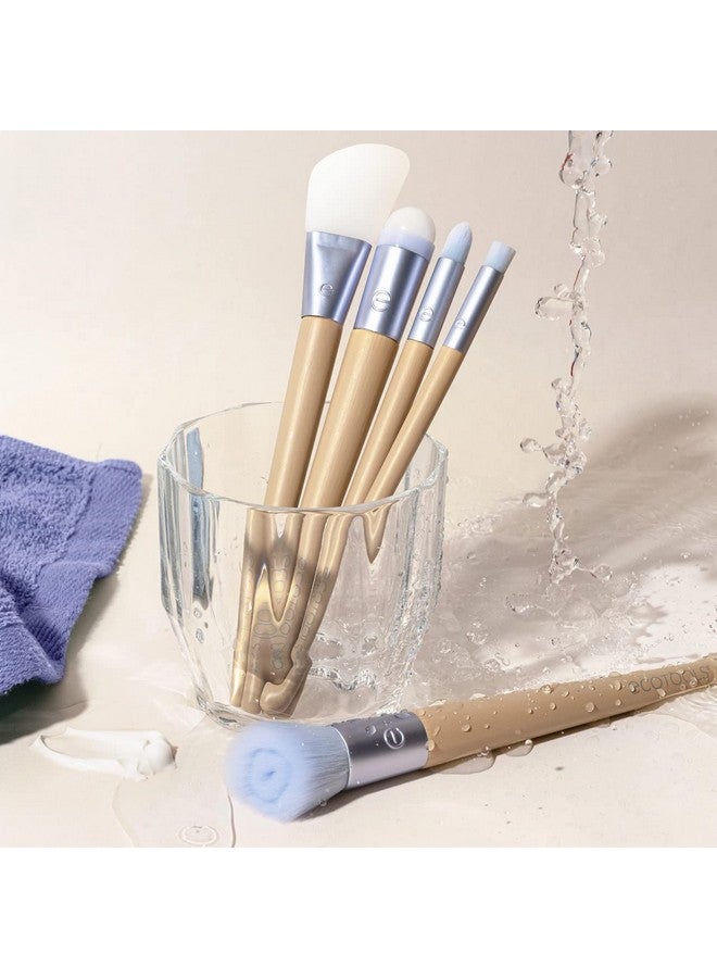 Ecotools Elements Limited Edition Hydroflow Skincare & Makeup Application Brush Kit 5 Piece Brush Set Blue - Image 5