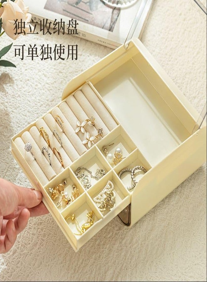 Bayleef Portable Minimalist Jewelry Storage Box Earring Necklace Ring Holder Travel Friendly Cosmetic Organizer Modern Simple Luxurious Look - Image 3