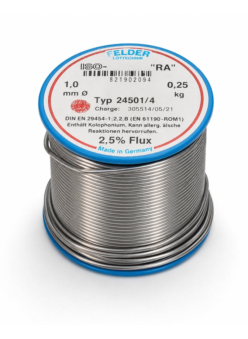 فيلدر سلك لحام FELDER ISO-Core RA 1.0 مم، 0.25 كجم، تدفق 2.5% - Image 2