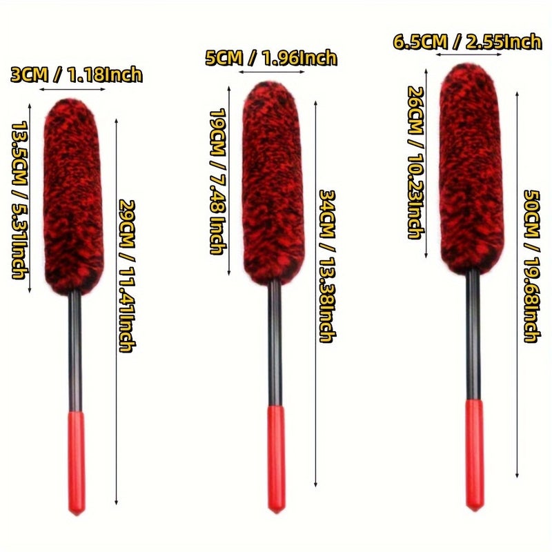 8PCS Car Wheel Tire Brush Set Bendable Detail Cleaning Tool for Rims Engine Exhaust - Image 4