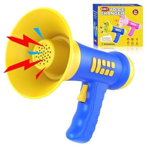 Windidi Rechargeable Voice Changer for Kid Mini MegaphoneToys for 345789 Years Old Boy Girl Birthday Gifts Microphone for KidsOutdoor Games for Kids with Funny Sound Effects Recording Echo Function - Image 1