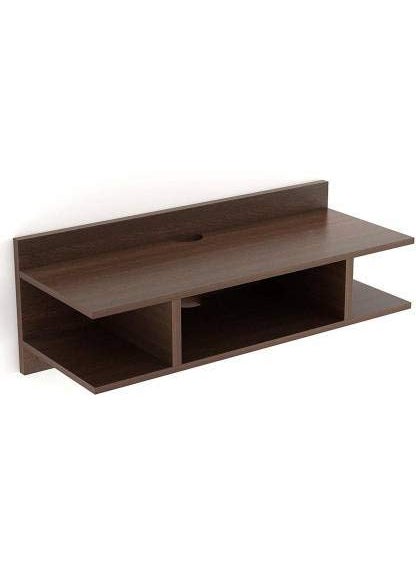 Generic Wooden Setup Box Stand Wall Mounted TV Cabinets Wall Selves Holds Speaker Cable Boxes Streaming Device Game Console Remote WiFi Router Wooden Wall Shelf Number of Shelves 3 Brown  - Image 5