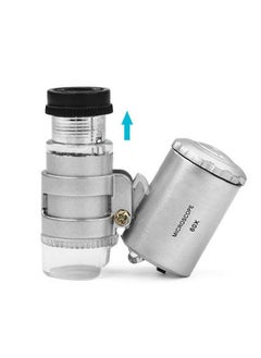 KingMas KINGMAS Mini 60x Microscope Magnifying with LED Light Pocket Jewelry Magnifier Jeweler Loupe with 10X Folding Pocket Magnifier  - Image 2