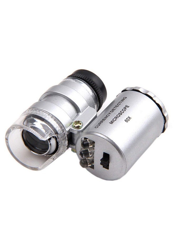 KingMas KINGMAS Mini 60x Microscope Magnifying with LED Light Pocket Jewelry Magnifier Jeweler Loupe with 10X Folding Pocket Magnifier  - Image 3