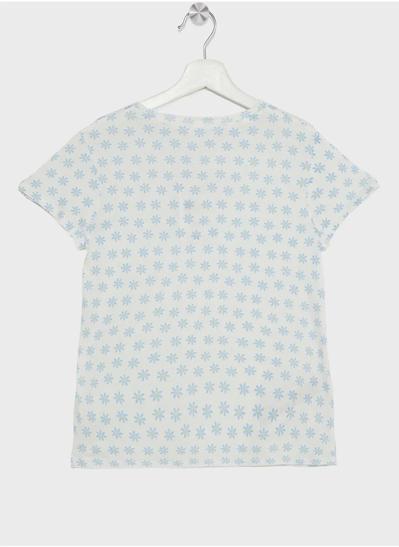 MANGO Kids Text Print T-Shirt