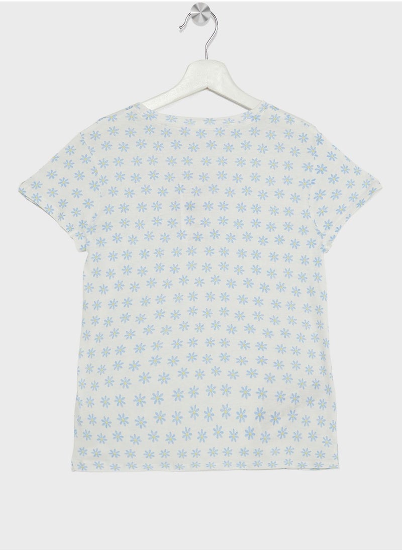 MANGO - Kids Text Print T-Shirt - Image 1